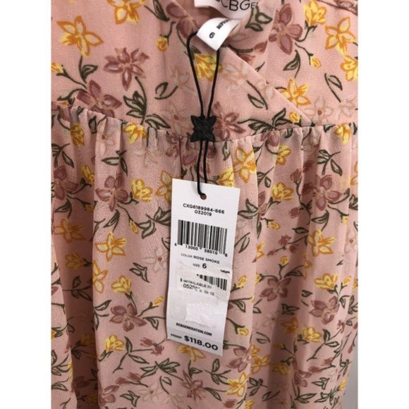 SOLD! BCBGeneration Floral Asymmetrical Midi Dress 6 - Picture 9 of 14